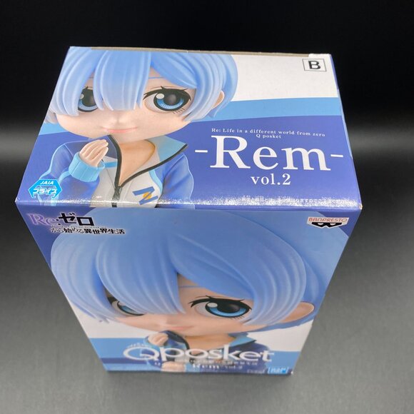 Re Zero Rem Tracksuit Figure Ver. B Qposket Banpresto Bandai - Picture 3 of 11
